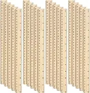 Flutesan 120 Pack Wooden Ruler 12 Inch Wood Measuring Scale Ruler for Student Office School Home, 2 Scale, 30 cm