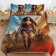 v2582 Bed Sheets Bedding Wonder Woman Bedding Sets Ultra Soft Skin-Friendly Duvet Cover 3 Piece, Cute Comforter Cover Bed Set for Boys Girls Kids ( 1