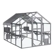 YES4PETS XXXXL Pet Cat Bird Ferret Shelter Condo with Escape Door Wooden Kitten Cage House
