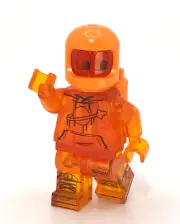 REAL LEGO Classic Orange Spaceman Minifigure Custom Printed Limited edition