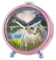 ATRIUM Children's Alarm Clock Alarm Clock Analog Quartz Horse Girl A932-17 Siabelle Rosa