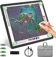 YINGWOND Light Table A3 Light Pad for Diamond Painting with 4 Magnets Light Box A3 with Stand & Bag Light Pad for Diamond Painting/Drawing/X-Ray Viewing
