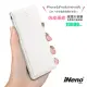 【iNeno】M10-白色 10000mAh 2孔輸出 自帶充電線 超薄名片型皮革紋免帶線行動電源(贈Apple轉接頭/交換禮物)