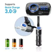 Bluetooth FM Transmitter for Car, Wireless FM Radio Transmitter Car Radio