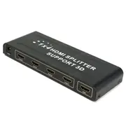 1080P 4 Way HD HUB 1x4 Port HDMI 3D Splitter Amplifier Switcher Box for HDTV PC