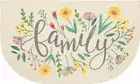 TEXTURED PRINTED RUG/MAT (nonskid)(18"x30") FLOWERS, FAMILY, D Shaped, MS