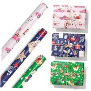 Christmas Wrapping paper Gifts Wrap Paper 3 Roll Christmas-Pink/Green/Blue