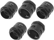 X AUTOHAUX M40x1.5 Cable Glands 42.5mm / 1.67" Bellows Waterproof Joint Straight-Through PA6 Nylon Black 5 Pcs