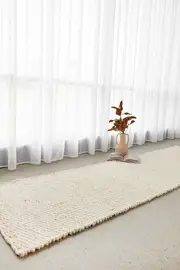 Apiary White Runner Rug