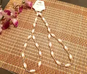 FAUX PEARL SILVER BEAD TOE RING FOOT CHAIN ANKLET ~ STRETCH