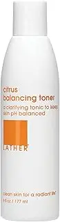LATHER Citrus Balancing Toner 6 oz - herbal facial toner to keep normal to oily skin in balance