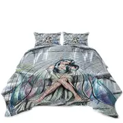 Midwinters Dream Snowy Forest Fairy Coverlet