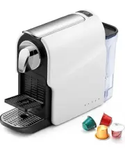Espresso Pod Machine for Home, Compact Capsule Coffee Maker NS White