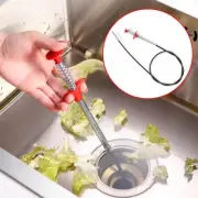 0.6/1.6m Kitchen Sewer Cleaner Tool Spring Pipe Sink Clamp Hook Cleaning U4T2