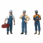 Woodland Scenics A2549 G-Scale Three Train Mechanics, Hand Sculpted & Painted