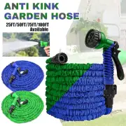 Expanding Expandable Flexible Garden Water Hose w Spray Nozzle 25/50/75/100FT