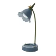 Flower LED Desk Lamp Cordless Table Light Adjustable Gooseneck Dimmable Blue