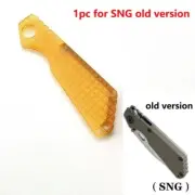 1PC. Amber PEI Hand Thunder Pattern Handle Scale for STRIDER SNG OLD VERSION