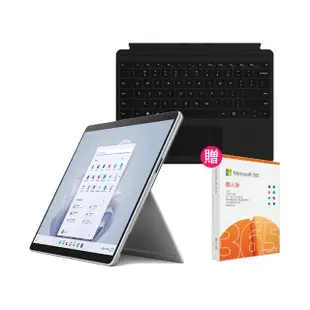 【Microsoft 微軟】黑鍵組+M365★13吋i7輕薄觸控筆電(Surface Pro9/i7-1255U/16G/256G/W11)