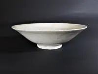 在飛比找Yahoo!奇摩拍賣優惠-[銀九藝] 古瓷 陶瓷 瓷器 北宋 定窯 斗笠碗