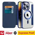 For iPhone 16 15 14 13 12 11 Pro Max Shockproof Case Magnetic Wallet Card Cover