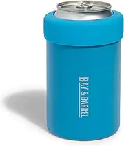 Stainless Steel 375ml Beer Can and Bottle Stubby Holder | This Insulated Stubby Cooler Keeps Your Drink Cold for Hours | Fits Standard 375ml Cans and Bottles | Metal Beer Can Holder (Blue)
