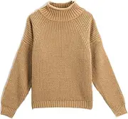 [Koton] Girls's Basic Half Turtle Neck Knit Sweater Pullover