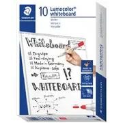 Staedtler Lumocolor Whiteboard Markers Bullet Red 10 Pack