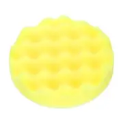 Buffing Sponge Pads 5" Polishing Wheel Waffle Finishing Grip Pad, Yellow