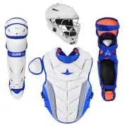 All-Star PHX Pro Paige Halstead Fastpitch Softball Catcher's Set, White/Royal, L