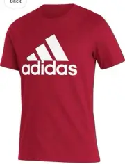 Adidas Mens Three Stripes T-Shirt Red SZ small Tall