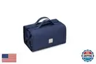 ROYALFAIR Roll Up Makeup Bag, Travel Toiletry Bag for Women with 4 Clear TSA