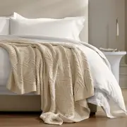Boll & Branch Chunky Cable Knit Throw Blanket