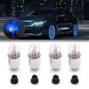 Ice Blue LED Auto Wheel Tyre Tire Valve Stem Cap Flashing Light For Kia optima (for: Kia)