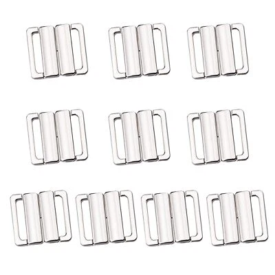 10pcs Back Bra Clasp Part 1inch Alloy Bikini Hook Closure Bathing Suit Clasps...