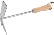 Ｂｅｓｇａ Hoe and Cultivator Soil Tiller Cultivator 2 in 1,Ergonomic Handle,Rustproof,Weeder Rake Weed Tool for Patio Digging