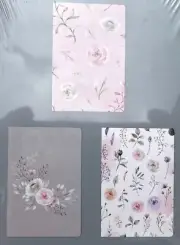 Eccolo Town Street Art Floral Mini Journal/Notebook Pocket Size, Set of 3