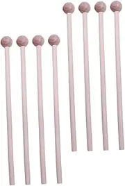 Abaodam 8Pcs Hammers Percussion Mallet Sticks Durable Natural Wood Musical Instrument Accessories for Educational for Parent Interaction