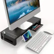 Monitor Stand Riser with USB 3.0 Storage and Adjustable Height