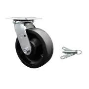 6 Inch SS Glass Filled Nylon Swivel Caster with Delrin Bearing and Swivel Lock