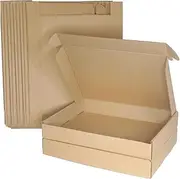 A4 C4 Corrugated Cardboard Shipping Boxes, 320x222x46mm Small Parcel Boxes, Packaging Mailing Boxes for Business, Posting, Small Packet Shipping, Storing or Gift(Pack of 10)