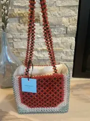 NWT Cynthia Rowley Beaded Watermelon Hand Bag Purse