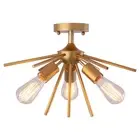 Modern Gold Ceiling Light Sputnik Mini Flush Mount Ceiling Lamp Fixture Mid-C...