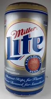 MILLER LITE INFLATABLE VINYL BEER CAN - 22" Inches Tall