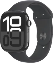 Apple Watch Series 10 GPS 46mm Jet Black Aluminium - Black Sport Band - M/L