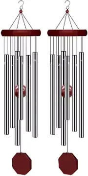 2 Pack Large Wind Chimes Outdoor Deep Tone for Garden Patio Balcony