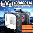 Portable Super Bright Double Headed Lamp USB Flashlight Outdoor Work Light Torch