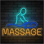 Hanging Art Neon Signs Massage Led Neon Sign Usb Powered Dimmer Switch Wall Decor Night Light For Massage Shop Foot Massage Shop 28.5cmx40cm
