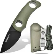 Runer Fixed Blade Knife with Adjustable Kydex Sheath EDC Knife with 4.7cm Full