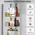 Over The Door Shower Caddy Metal 3 Tier Shower Hanging Basket Shower⇁
